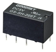 GoodSky GS-SH-205T Print relä 5 V/DC 2 A 2 x omkopplare 1 st Rör