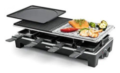 Rommelsbacher RCS 1350 raclettegrill 8 personer 1350 W Svart, Rostfritt stål