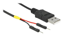 Delock - USB-/strömkabel - USB (hane) till 2-stifts USB-kontakt (hane) separat - 20 cm - svart