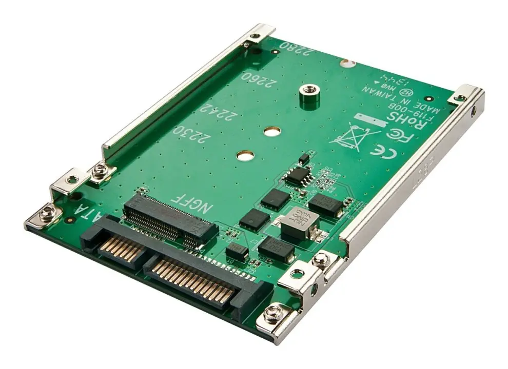 Lindy m.2 NGFF to 2.5" SATA Drive Adapter - Adapter för lagringsfack - 2,5-tum till mSATA