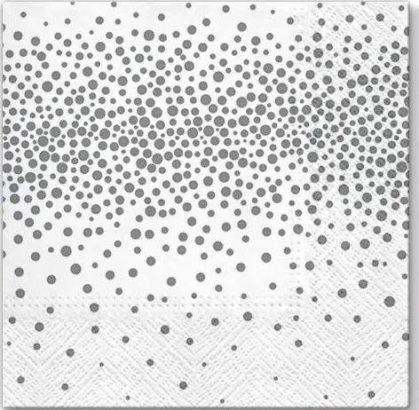 Art-Pol Pl Christmas decoration Confetti napkins (Silver)