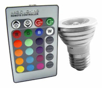 LED-lampa som kan skifta färg med fjärrkontroll