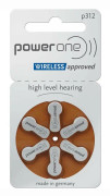 Litium Knappbatterier Power one p312 (Renoverade A+)