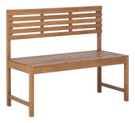 Utomhusbänk Acacia Wood 50 x 110 cm 2-sits Liten uteplats Väderbeständig