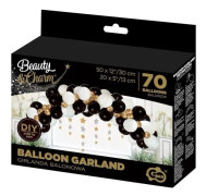 B & amp;C white-gold-black balloon garland, 70 pcs GB-ZC70
