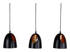 ALEXELA Pendellampa Dimbar LED Svart/Koppar Stor