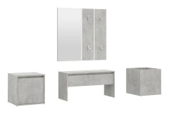 Hallmöbler set betonggrå konstruerat trä - Hallenhet - Hallenheter - Home & Living