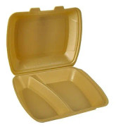 Papstar Menübox 2 Divided Gold-Pack Of 100