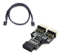 9pin usb moderkort gränssnitt header splitter
