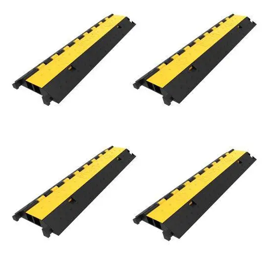4st 2 kanal gummitråd kabel täckskydd ramp konserter sportevenemang