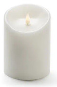 Batteridrivet Blockljus Vax 14cm Vit