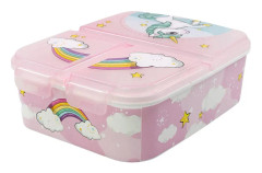 Matlåda med bestickfack Stor Unicorn Rainbow (6,7 x 16,5 x 19,5 cm)
