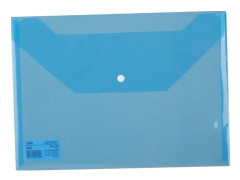 Deli LATCH BAG DELI A4 F10432 AURORA TRANSPARENT BLUE