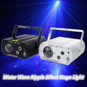 1 STK RGB LED Vattenvåg Ripple Effect Scenljus Laserprojektorlampa Jul Disco DJ Show Evenemang Fest Födelsedagsljus Hem