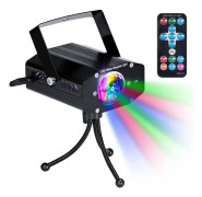 1 STK RGB LED Vattenvåg Ripple Effect Scenljus Laserprojektorlampa Jul Disco DJ Show Evenemang Fest Födelsedagsljus Hem