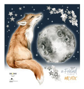 Väggdekal - Mr Fox God natt