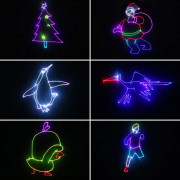 ALIEN 2W 4W RGB Animation Scen Laser Light Projektor DMX DJ Disco Bar Club Ljuseffekt Fest Julshow Lampa