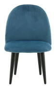 2 x Velvet matstol till barn velour blå.