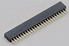 Conrad TC-2506436, 1 x 2-pin, Svart, Metallisk, Honkoppling, Rak, mässing, Termoplastpolyester (PBT), 500 V