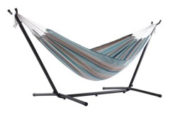 Vivere - Sunbrella Hammock With Stand (250 Cm) - Hängmatta Dubbel - Gateway Mist