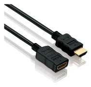 HDMI förlängningskabel, hög hastighet med Ethernet, guldpläterad, HDMI Hane A / Hona. A, 3,0 m högkvalitativ kabel för överföring av digitala monitor-