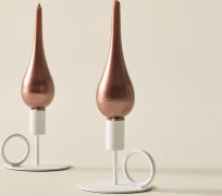 DROP METALLIC droppljus 2-pack - höjd 18 cm