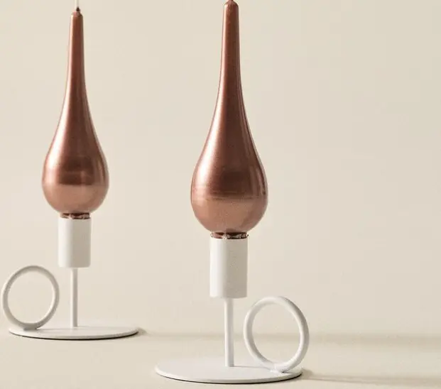 DROP METALLIC droppljus 2-pack - höjd 18 cm