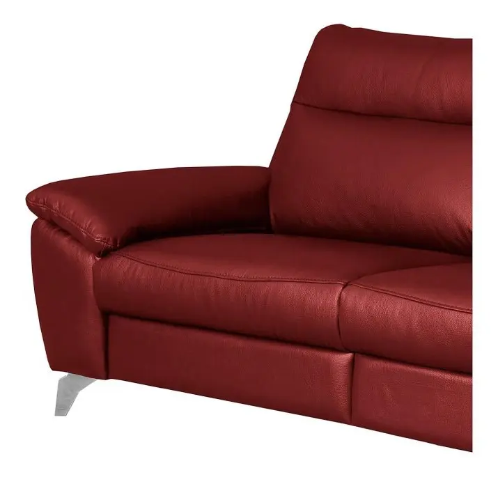 PERLEBERG 2,5-sits Reclinersoffa Röd/Krom