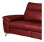 PERLEBERG 2,5-sits Reclinersoffa Röd/Krom
