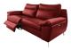 PERLEBERG 2,5-sits Reclinersoffa Röd/Krom
