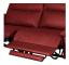 PERLEBERG 2,5-sits Reclinersoffa Röd/Krom