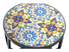 3-bordsset DKD Home Decor Keramik Multicolour Smide (3 pcs) (30 x 30 x 60 cm)