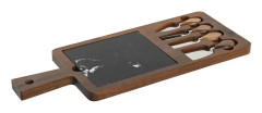 Ostbricka DKD Home Decor Brun Svart 49 x 19 x 2 cm