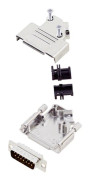 TRU COMPONENTS TCD45ZK15DBPK 7708896 D-sub hankontaktsats 45 ° Antal stift: 15 Lödkopp 1 st.