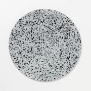 Magnetisk NAGA cirkeltavle Ø35 cm hvid med sort terrazzo