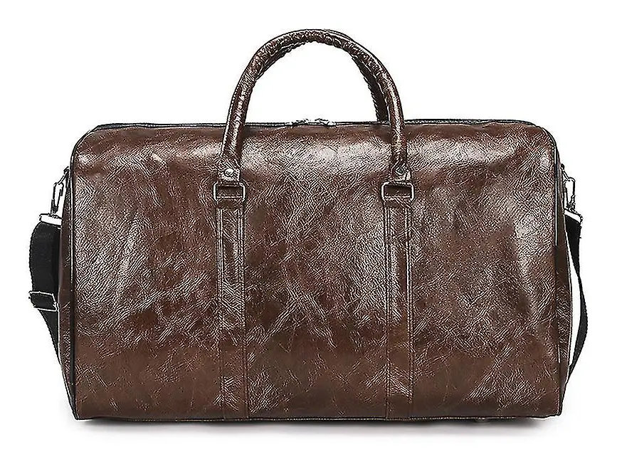 Pu Leather Duffle Weekend Bag Bagage Resehandväska Holdall