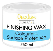 Färglöst efterbehandlingsvax - 250 ml - Klar transparent lack - Ljus glans - Skydd av möbler, yta, trä, parkett