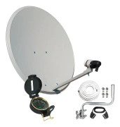 Engel 80 cm parabolantenn + väggfäste + LNB + satellitsökare An0432e