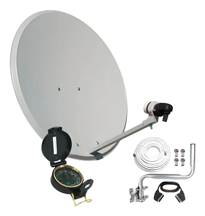Engel 80 cm parabolantenn + väggfäste + LNB + satellitsökare An0432e