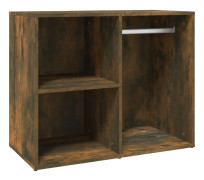 Klädskåp rökfärgad ek 80x40x65 cm konstruerat trä