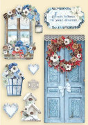 Wooden Die Cuts A5 Stamperia - Winter Tales - Door & Window