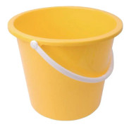 Rund plasthink 10L Jantex gul