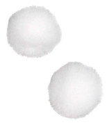 Mjuka, fluffiga och runda pom poms. ref 51858