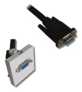 45x45 HD15-VGA FF frontplatta med 20 cm kabel