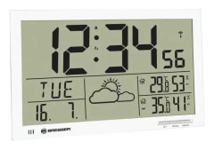 Bresser väderstation MyTime Jumbo LCD 33 x 18,5 cm vit