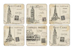 Pimpernel: Pimpernel Postcard Sketches Coasters, set om 6