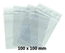 Förpackningspåsar för smycken eller plastpåsar med dragkedja 100 st 100 x 100 100 x 100 mm