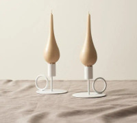DROP MATT droppljus 2-pack - höjd 18 cm