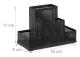 Relaxdays Metal Mesh Skrivbord Organizer Tillbehör Förvaringspennor Visitkort HxBxD: 11 x 16 x 8 cm - 4052025953317