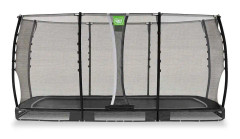 Studsmatta Nedgrävbar EXIT Allure Classic 244x427cm Svart inkl. Skyddsnät